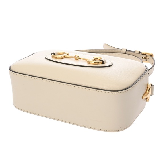 Gucci Horsebit Camera Bag White Leather Shoulder - Picture 4 of 9